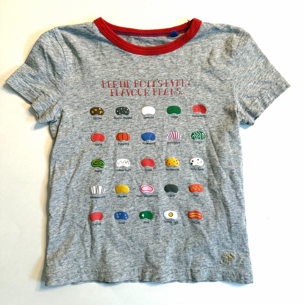 Marks & Spencer Gray Kids Tee with Colorful Bean Designs